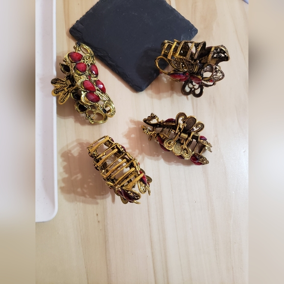 Pink Retro Style Fashion Hair Clips Hair Claws 4 Styles To Choose From - Picture 9 of 9